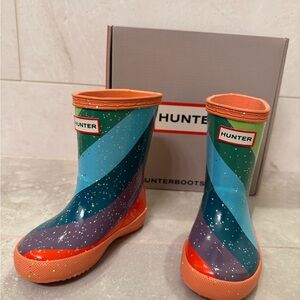 Hunter toddler girls rainbow rain boots
